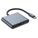 Tech-Protect HUB Tech-Protect V1 3in1 USB-C - USB-A 3.0 / USB-C PD 100W / HDMI 4K 30Hz - gray