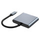 Tech-Protect HUB Tech-Protect V1 3in1 USB-C - USB-A 3.0 / USB-C PD 100W / HDMI 4K 30Hz - gray