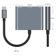 Tech-Protect HUB Tech-Protect V1 3in1 USB-C - USB-A 3.0 / USB-C PD 100W / HDMI 4K 30Hz - gray