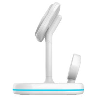 Tech-Protect QI15W-A27 3-in-1 inductive charger with MagSafe stand for smartphone / Apple Watch / AirPods - white