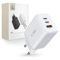Tech-Protect C65W charger 2x USB-C PD 65W / USB-A QC 3.0 - white