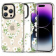 Tech-Protect MagMood MagSafe iPhone 15 Pro Max Case - White Daisies