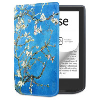 Tech-Protect SmartCase for PocketBook Verse / Verse Pro - Blue with Sakura Flowers