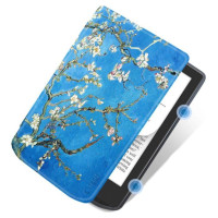 Tech-Protect SmartCase for PocketBook Verse / Verse Pro - Blue with Sakura Flowers