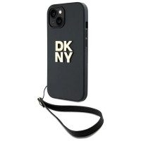 Dkny Wrist Strap Stock Logo case for iPhone 14 / 15 / 13 - black
