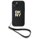 Dkny Wrist Strap Stock Logo case for iPhone 14 / 15 / 13 - black