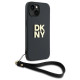 Dkny Wrist Strap Stock Logo case for iPhone 14 / 15 / 13 - black