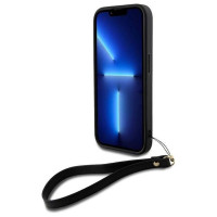 Dkny Wrist Strap Stock Logo case for iPhone 15 Pro - black