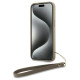 Dkny Wrist Strap Stock Logo case for iPhone 15 Plus - beige