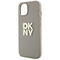 Dkny Wrist Strap Stock Logo case for iPhone 15 Plus - beige