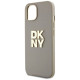 Dkny Wrist Strap Stock Logo case for iPhone 15 Plus - beige