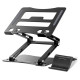 Wozinsky WRS-CPY75DSB Aluminum Laptop and Tablet Stand + Free Smartphone Stand - Black