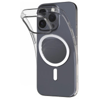 Puro 03 Mag MagSafe Silicone Case for iPhone 16 Pro Max - Transparent