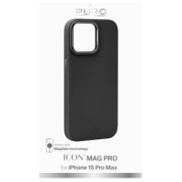 Puro Icon Mag Pro MagSafe Silicone Case for iPhone 15 Pro Max - Black