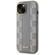 Dkny Leather Checkered Mono Pattern MagSafe iPhone 14 Case - Beige