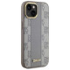 Dkny Leather Checkered Mono Pattern MagSafe iPhone 14 Case - Beige