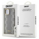 Dkny Leather Checkered Mono Pattern MagSafe iPhone 14 Case - Beige