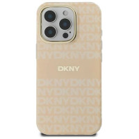 Dkny Repeat Texture Pattern With Stripe iPhone 16 Pro Max Case - Pink