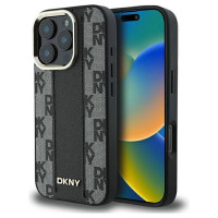 Dkny Checkered Pattern Magsafe iPhone 16 Pro Max Case - Black