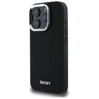 Dkny Plain Silver Logo MagSafe iPhone 16 Pro Max Case - Black