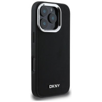 Dkny Plain Silver Logo MagSafe iPhone 16 Pro Max Case - Black