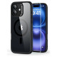 ESR Classic Hybrid Halolock MagSafe Case Set + Tempered Glass for iPhone 16 - Clear with Black Frame