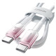 Joyroom S-A42 Crystal-Clear Series 60W USB-C - USB-C cable 1.2m - white