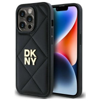 Dkny Quilted Stack Logo iPhone 14 Pro Max Case - Black