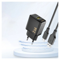Dudao A23 2.4A USB-A Charger - Black