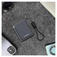 Dudao K22+ Ultra-Compact Power Bank 10000mAh 22.5W USB-C with Pendant/Cable - Gray