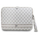 Dkny Sleeve Checkered Pattern Printed Stripes 16" Laptop Case - Beige