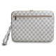 Dkny Sleeve Checkered Pattern Printed Stripes 16" Laptop Case - Beige