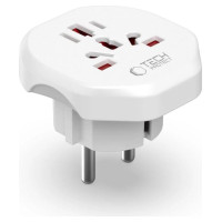 Tech-Protect Universal Travel Adapter to EU - white