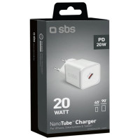 SBS TETRGAN1C20W 20W GaN Wall Charger with Power Delivery - White