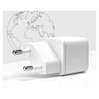 SBS TETRGAN1C20W 20W GaN Wall Charger with Power Delivery - White