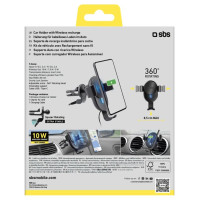 SBS Smartphone holder with inductive charger SBS TESUPWIR10CLIPSTG 10W - black