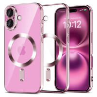 Tech-Protect MagFlex MagSafena iPhone 16 Case - Clear / Pink