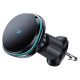 Wozinsky WCT5-Q6S2Y Car Holder with Qi/MagSafe 15W Inductive Charger for Ventilation Grill with Fan - Black