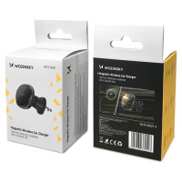 Wozinsky WCT5-Q6S2Y Car Holder with Qi/MagSafe 15W Inductive Charger for Ventilation Grill with Fan - Black