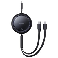 Baseus Bright Mirror Series USB-C Retractable Cable - 2 x USB-C 100W 1m - Black