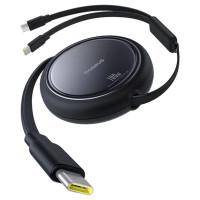 Baseus Bright Mirror Series USB-C Retractable Cable - 2 x USB-C 100W 1m - Black
