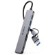 Orico YSA8-U3 USB-A/USB-C Hub Docking Station 3x USB-A 2.0 + 1x USB-A 3.0 + 1x USB-C 2.0 + 1x 3.5mm Audio + 2x TF&SD - Gray