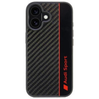 Audi Carbon Fiber Stripe Case for iPhone 16 6.1" - Black