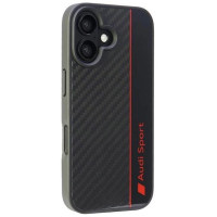 Audi Carbon Fiber Stripe Case for iPhone 16 6.1" - Black