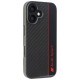 Audi Carbon Fiber Stripe Case for iPhone 16 6.1" - Black