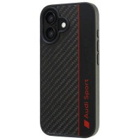 Audi Carbon Fiber Stripe Case for iPhone 16 6.1" - Black