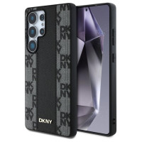 Dkny Leather Checkered Pattern MagSafe Case for Samsung Galaxy S25 Ultra Black