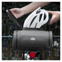 Rockbros waterproof bike pannier, for trunk, capacity 14l - gray