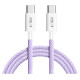 Tech-Protect Ultraboost Lite USB-C PD60W/3A Cable 2m - Purple