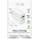 Puro Daily Prolite 45W USB-C USB-A Power Delivery Charger with USB-C Cable - White